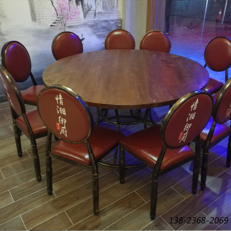 湘菜館餐桌椅，包房做舊